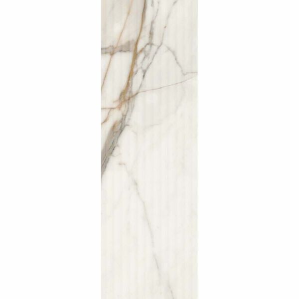 Cristallo White Structured Marble Effect Tile 740x240