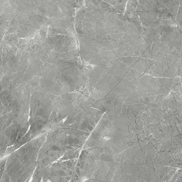 Makrana Breccia Grey Polished Marble Effect Tile 600x600