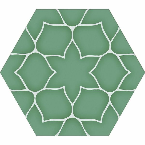 Kerala Hexagon  Aqua Tile