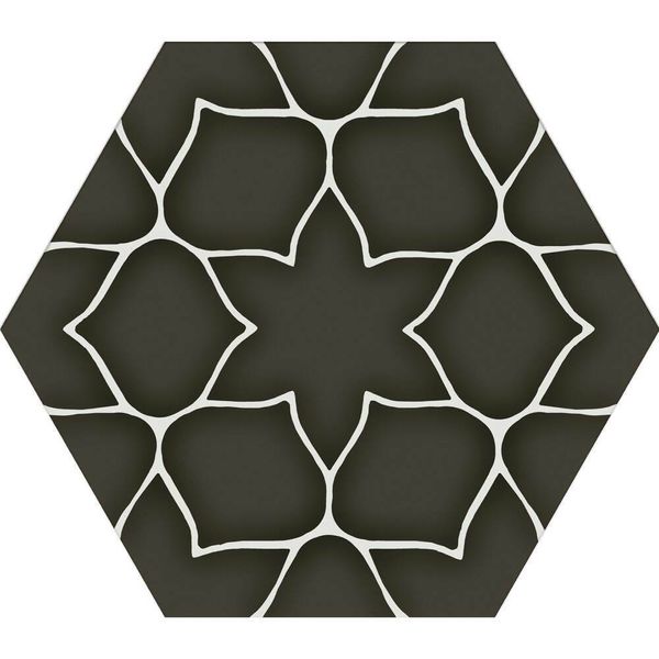 Kerala Hexagon Charcoal Tile